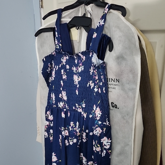 Floral Navy Blue Jump Suit - Picture 8 of 9